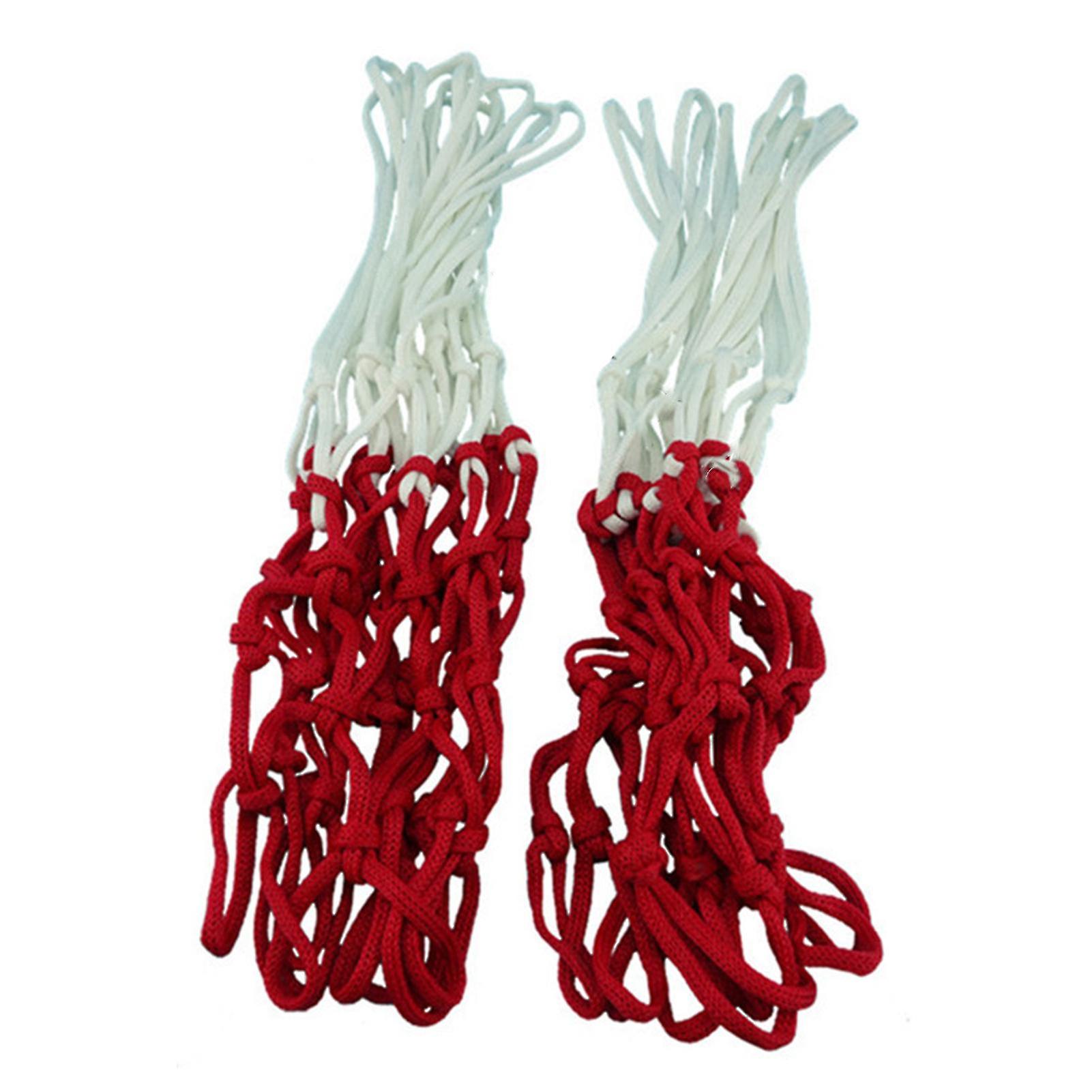 2szt Standard Basketball Net High Strength Solid Distinct Node 12 Buckles Basketball Hoop Net For Outdoor