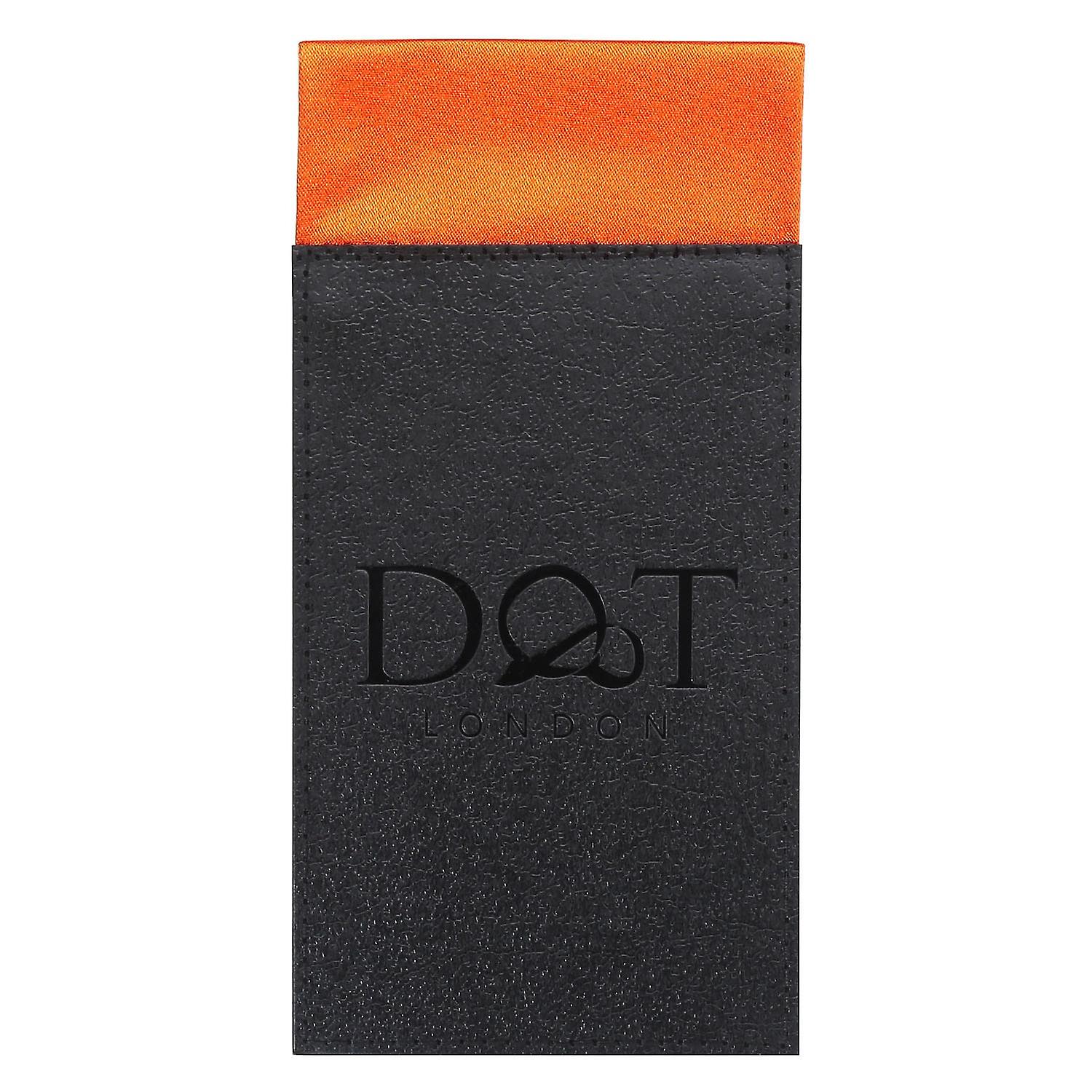 Burnt Orange Plain Satin Pre-Folded Pocket Square Fold