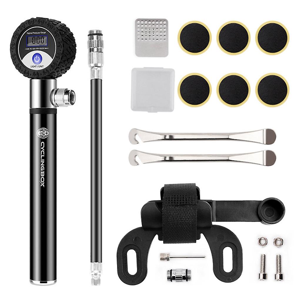 Fietspomp met digitale manometer, 120 PSI fietsminipomp