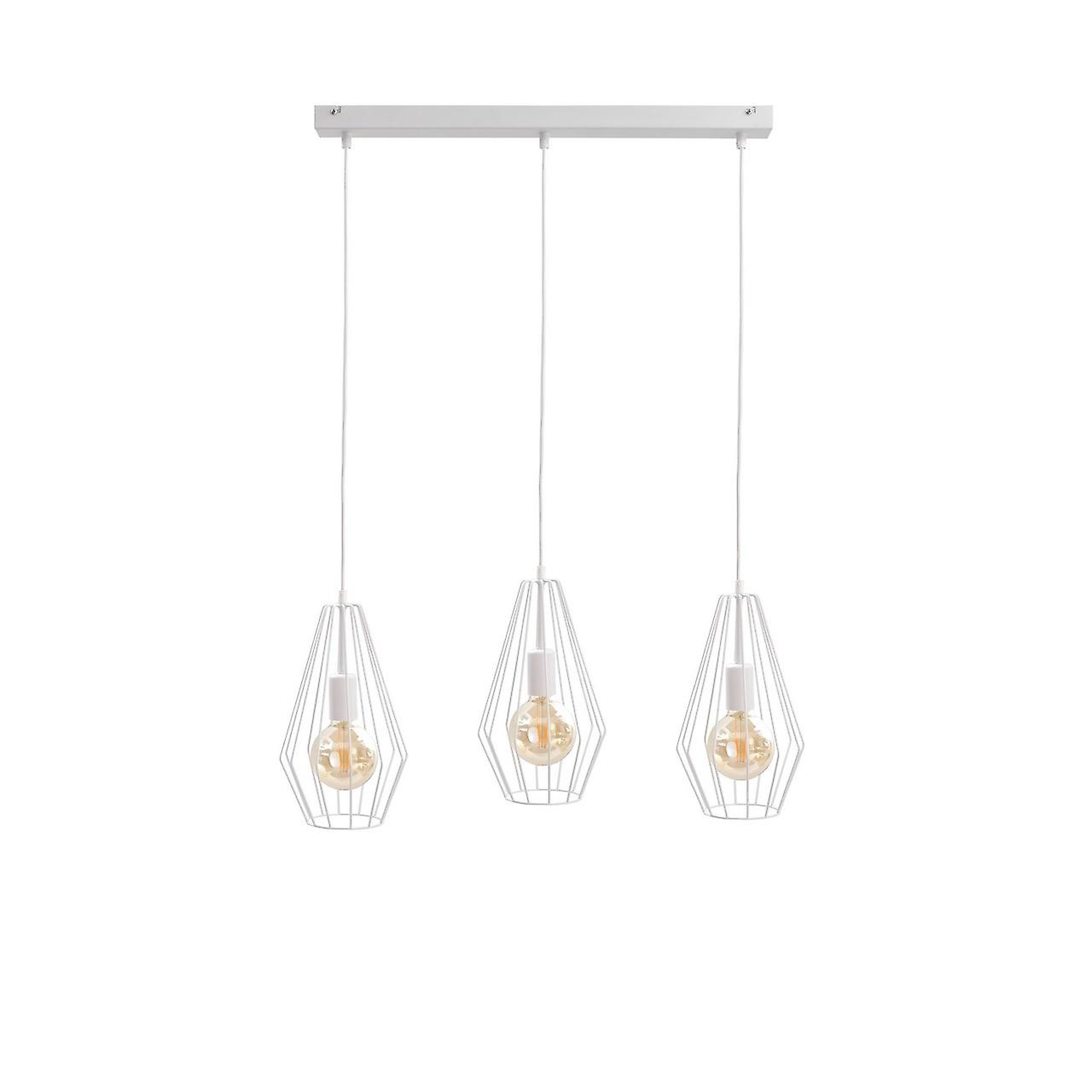 Keter Lex Bar Pendant Ceiling Light White, 60cm, 3x E27