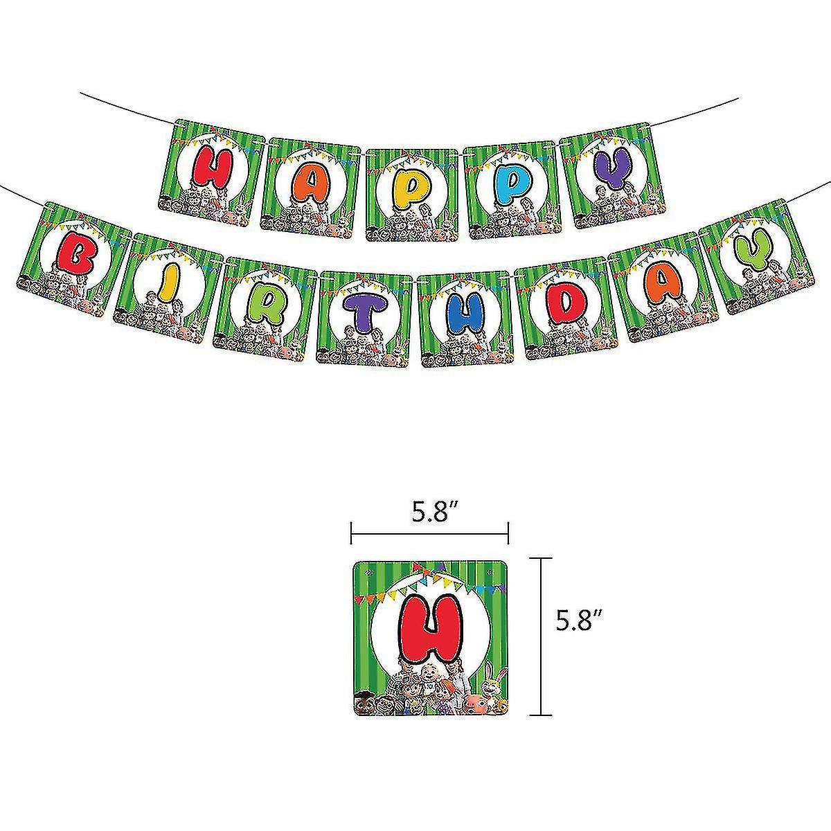 Bjxy Children#39;s Birthday Party Decoration Set Pull Flag Cake Flag Insert Row Latex