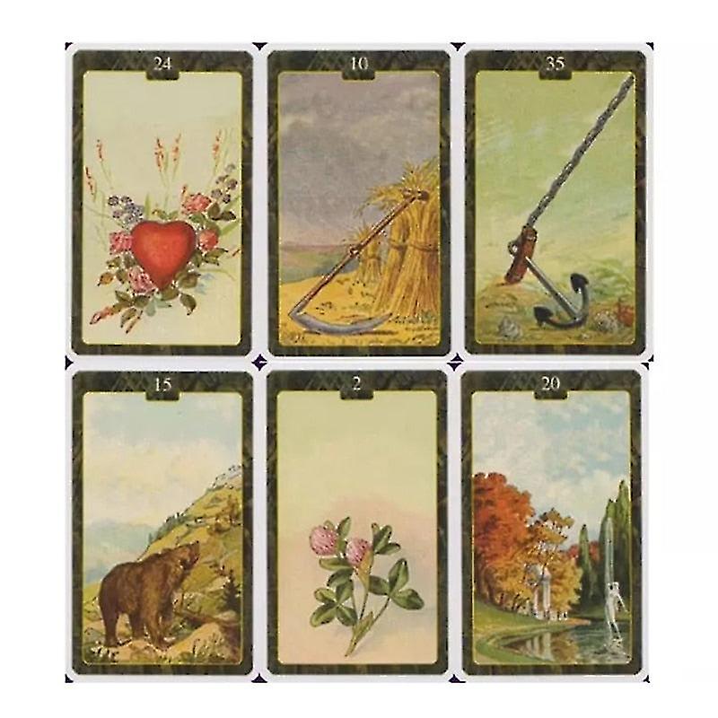Lenormand Oracle Cards English Version Tarot 44-card Deck Divination Fate Board Game Family Party