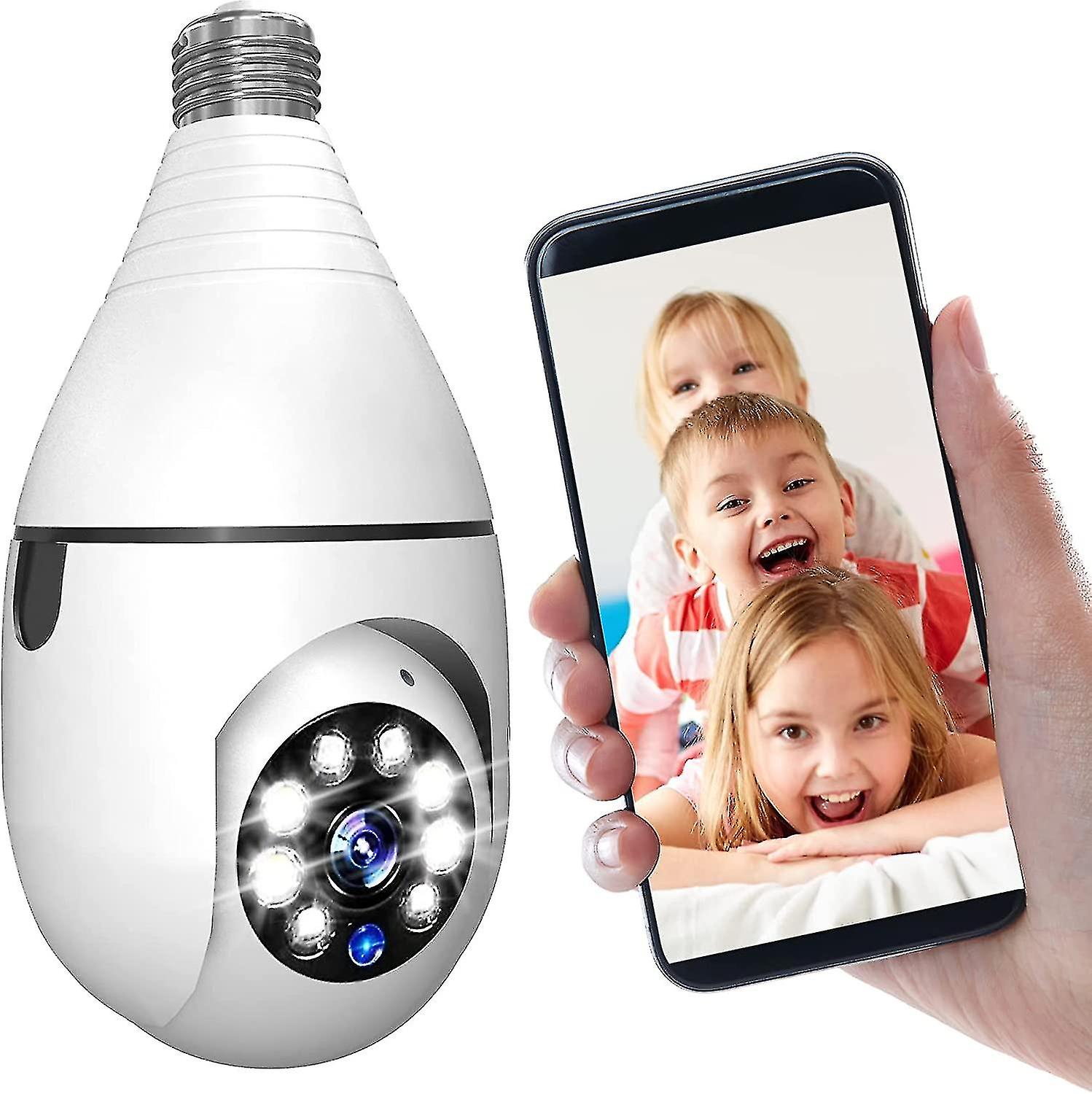 1080p Indoor Outdoor Wifi Surveillance Camera Security Camera, Wireless Ip E27 Bulb Camera, Detection