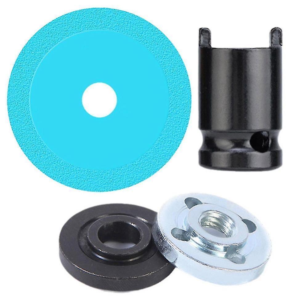 Glass Cutting Disc Set With Adapter 10cm Ultra-thin Saw Blade Blue