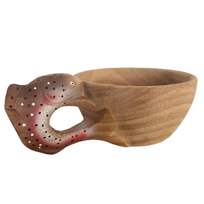 Water Mug Hand Carved Fox Crafted Nordic Style Animals Head Image Cup for Home