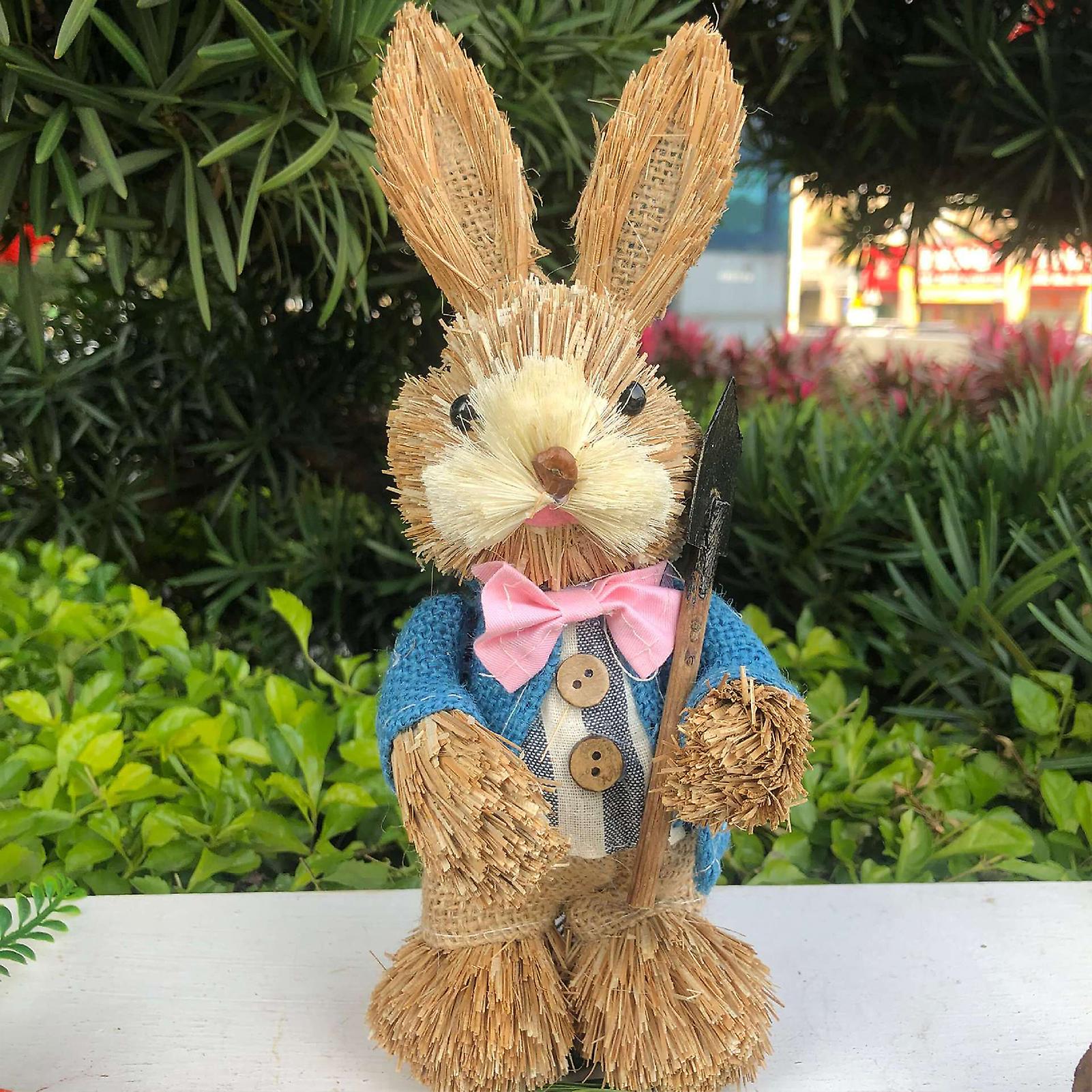 Cute Easter Rabbit Figurine Easter Bunny Desktop Artificial Animal Model