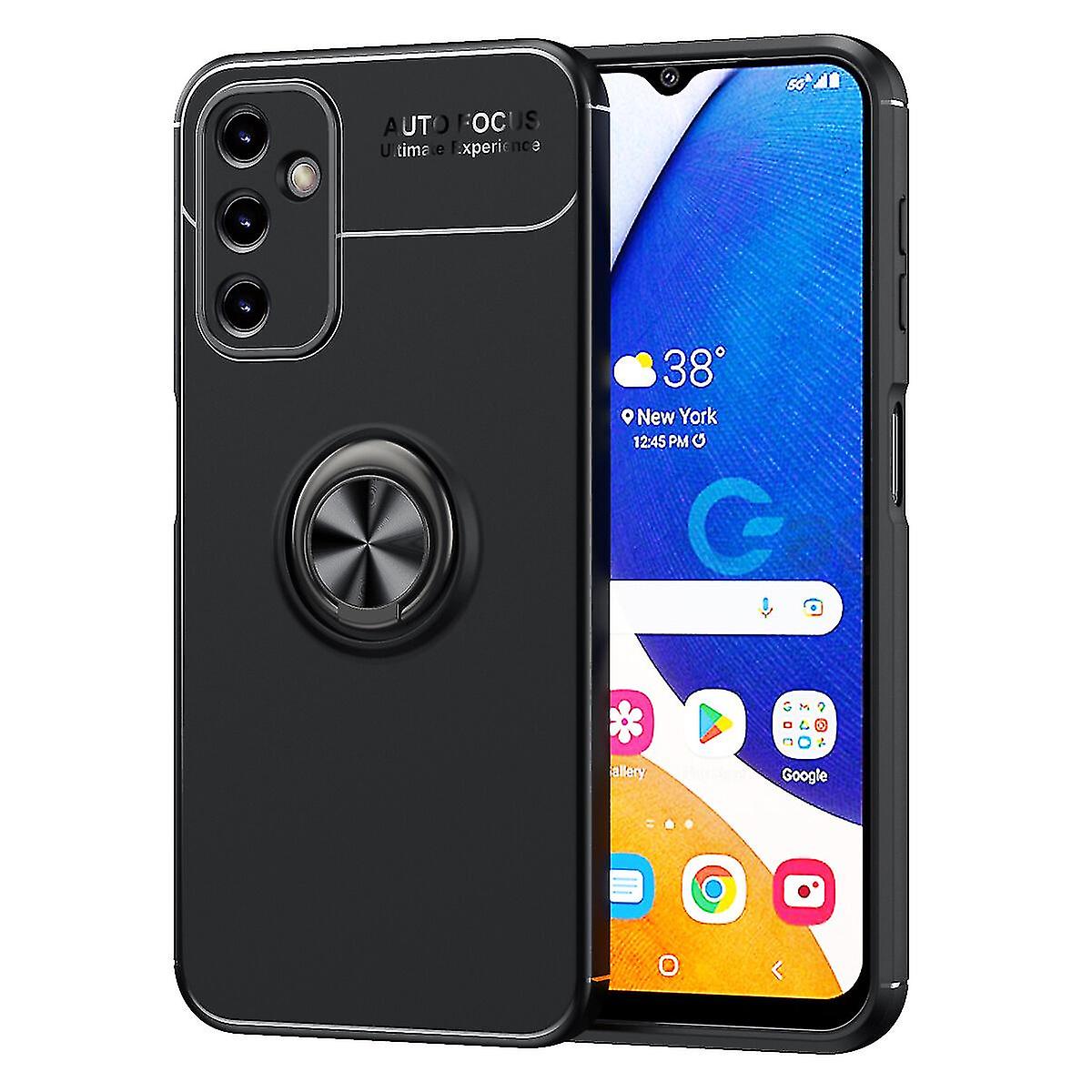 Shockproof Soft Gel Case For Samsung A14 4g - Metal Ring Stand, High Quality, Scratch-resistant, Non-slip, Dustproof, Full Protection