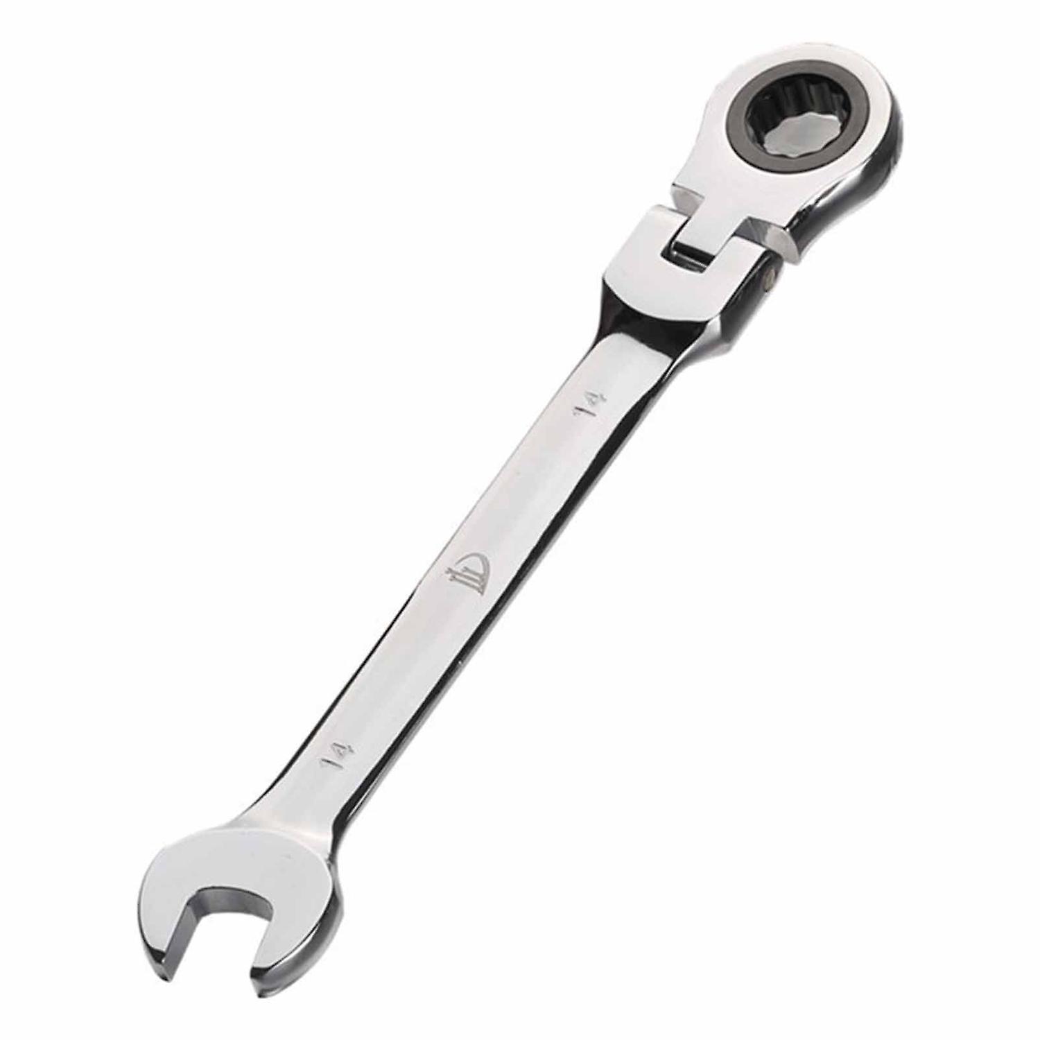 8-19mm Wrench Compact Adjustable Head 180-degree Rotary 72-tooth Ratchet Spanner for Vehicle Mainten
