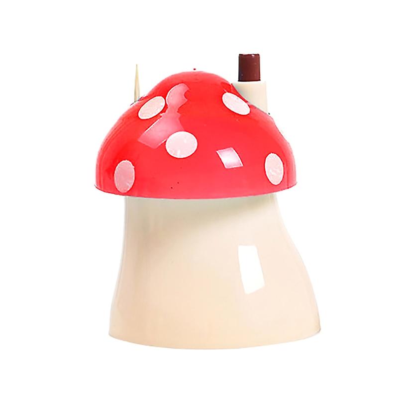 ZHOUBA Portable Home Bar Mushroom Automatic Toothpick Storage Box Dispenser Holder