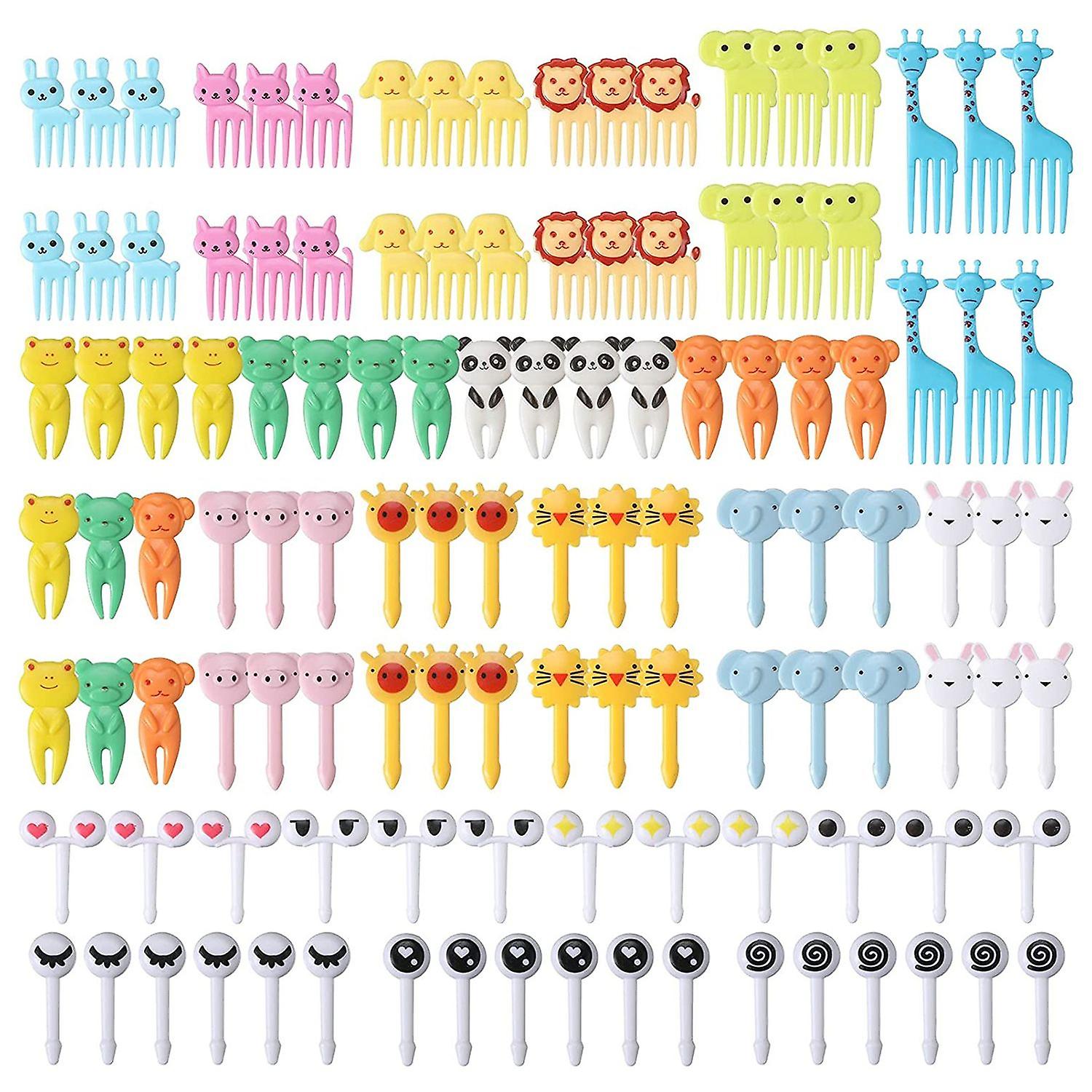 1 Set Fruit Fork Non-breakable Anti-scratch Decorative Adorable Creative Kid Animal Cute Bento Fork