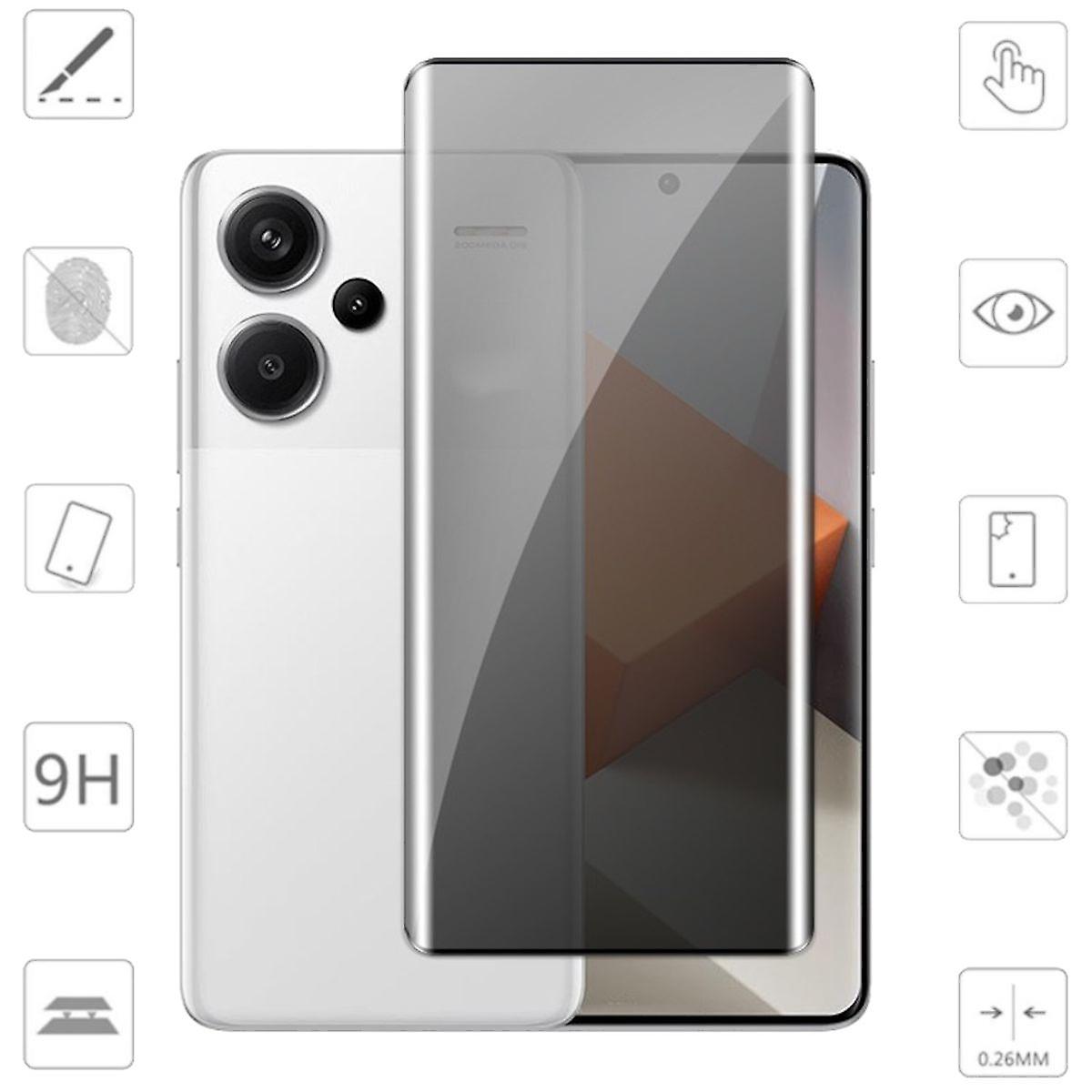 For Xiaomi Redmi Note 13 Pro Plus 2x 4D Privacy 0.3mm Curved Tempered Glass