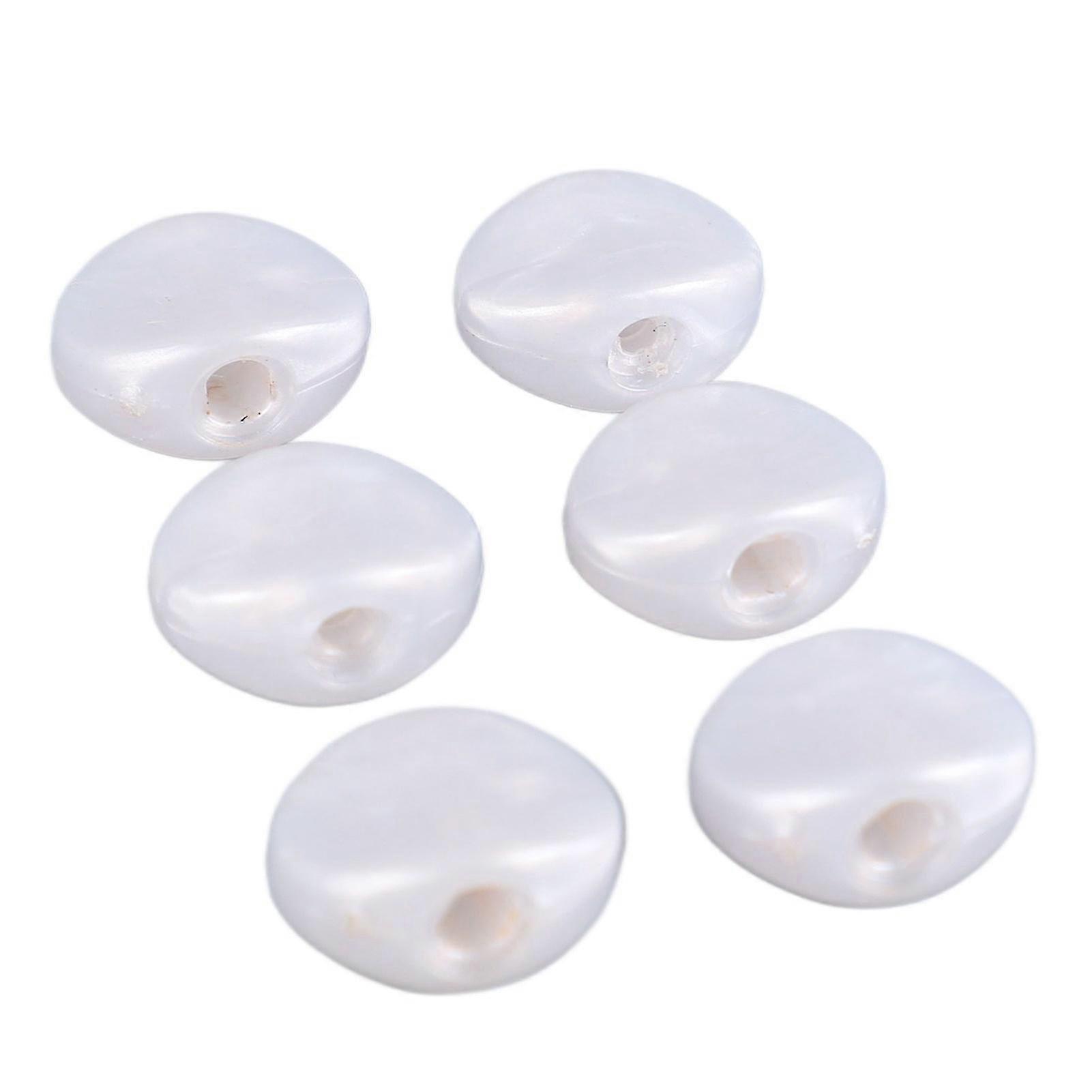6PCS Tuning Key Button Electric Guitar Tuners Machine Head Replacement Button Tuners Machine Handle White