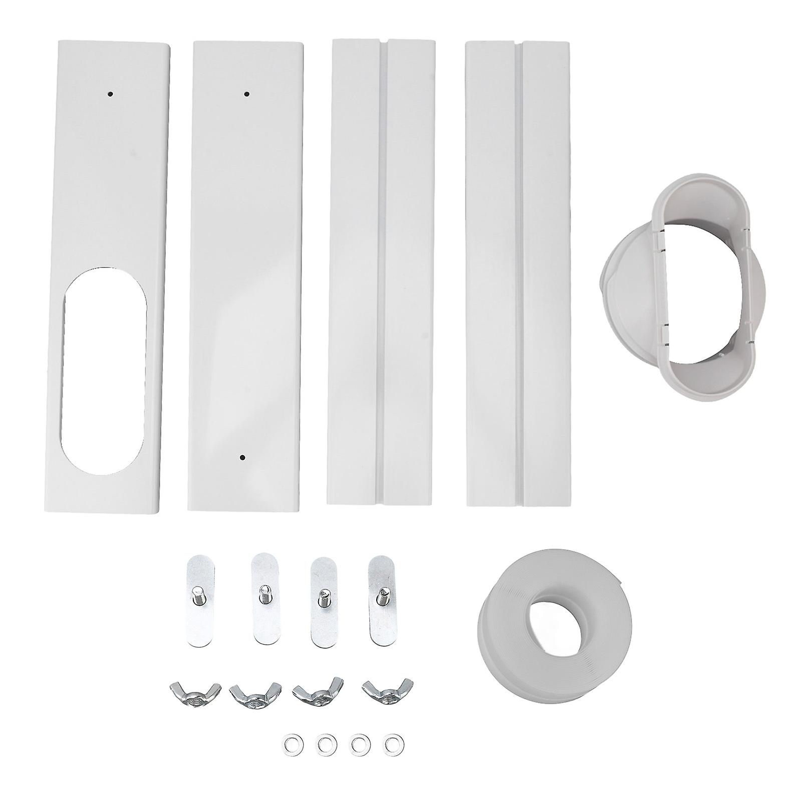 Portable AC Window Vent Kit Air Conditioner Window Kit Adjustable PVC Window Seal Kit Panels for Horizontal Vertical Window