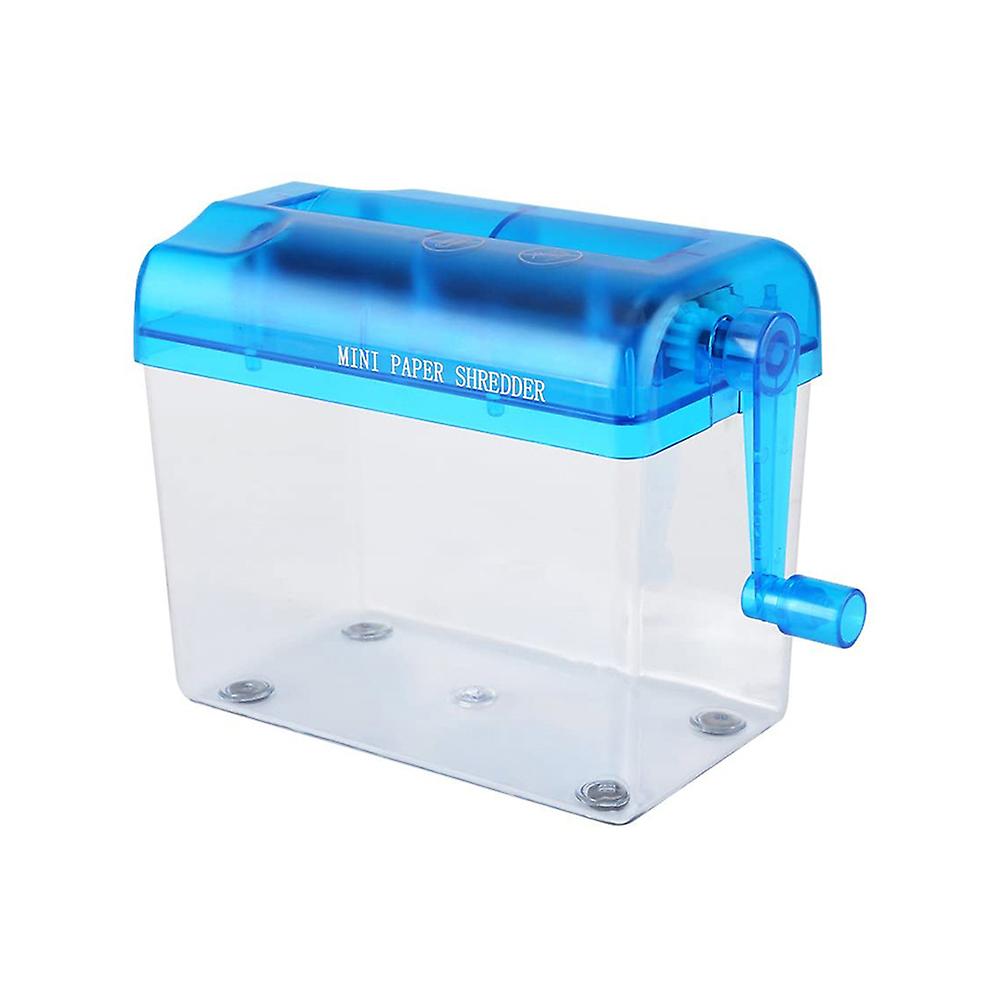 Portable Manual Paper Shredder, Mini Hand Shredder for Documents, Light And Compact For Safe And Easy Paper Disposal At Home Or Office, Blue