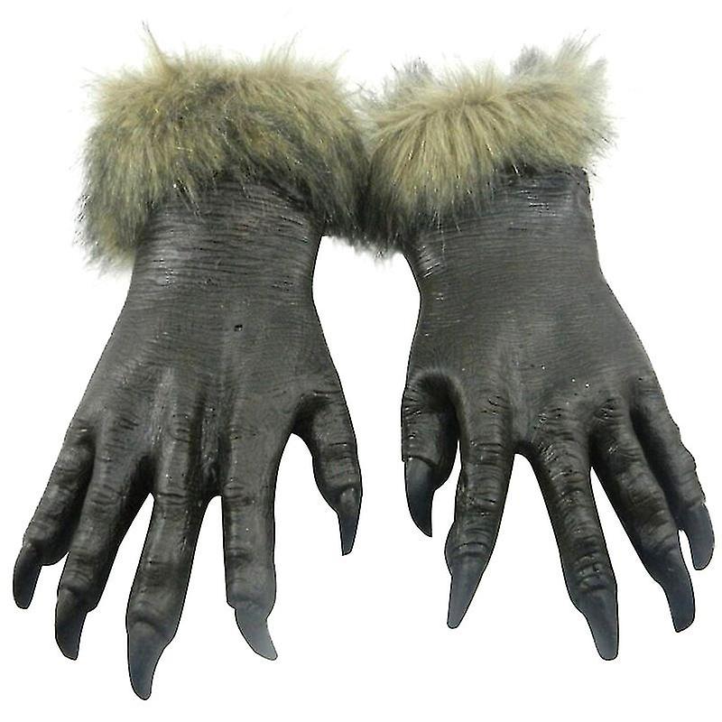 1 Pair Halloween Decoration Latex Wolf Gloves