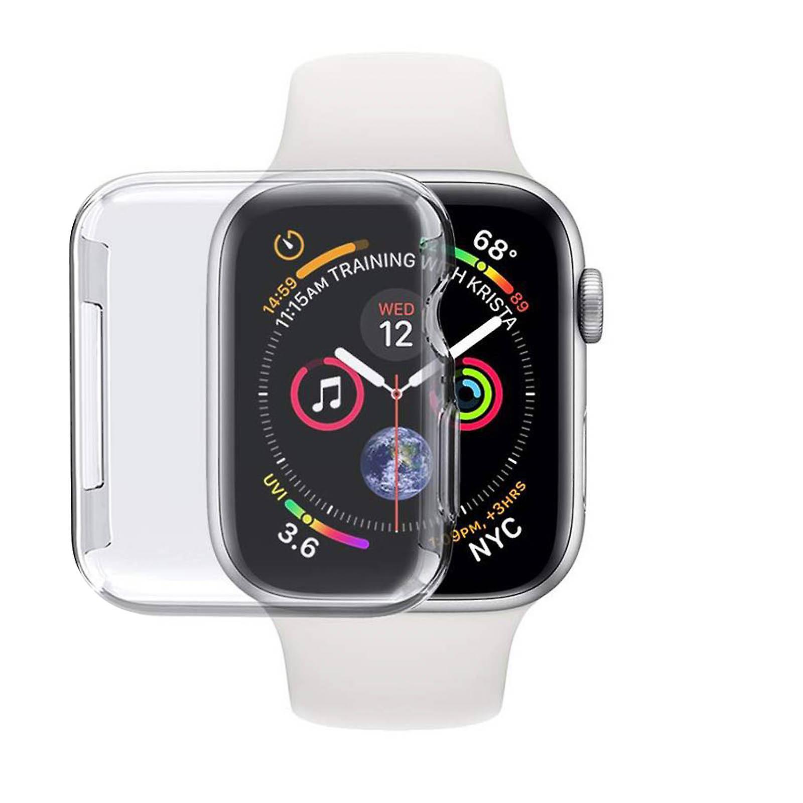 Capa Apple Watch (44mm) silicone flexível antimarcas - Transp