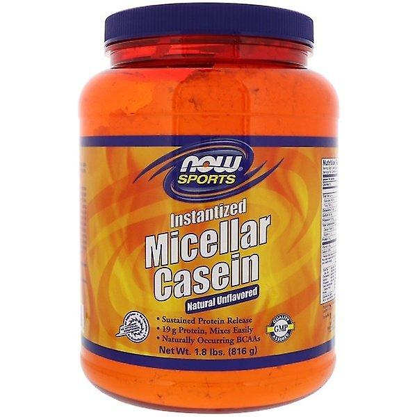 Now Foods, Sports, Micellar Casein, Instantized, Natural Unflavored, 1.8 lbs (816 g)