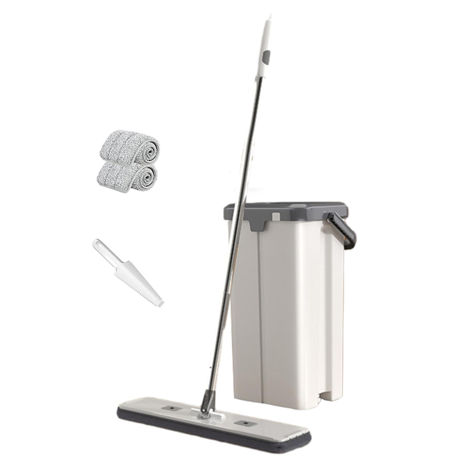 Household Large Flat Mop with Bucket Set Labor-Saving Cleaning Mop for Living Room Home