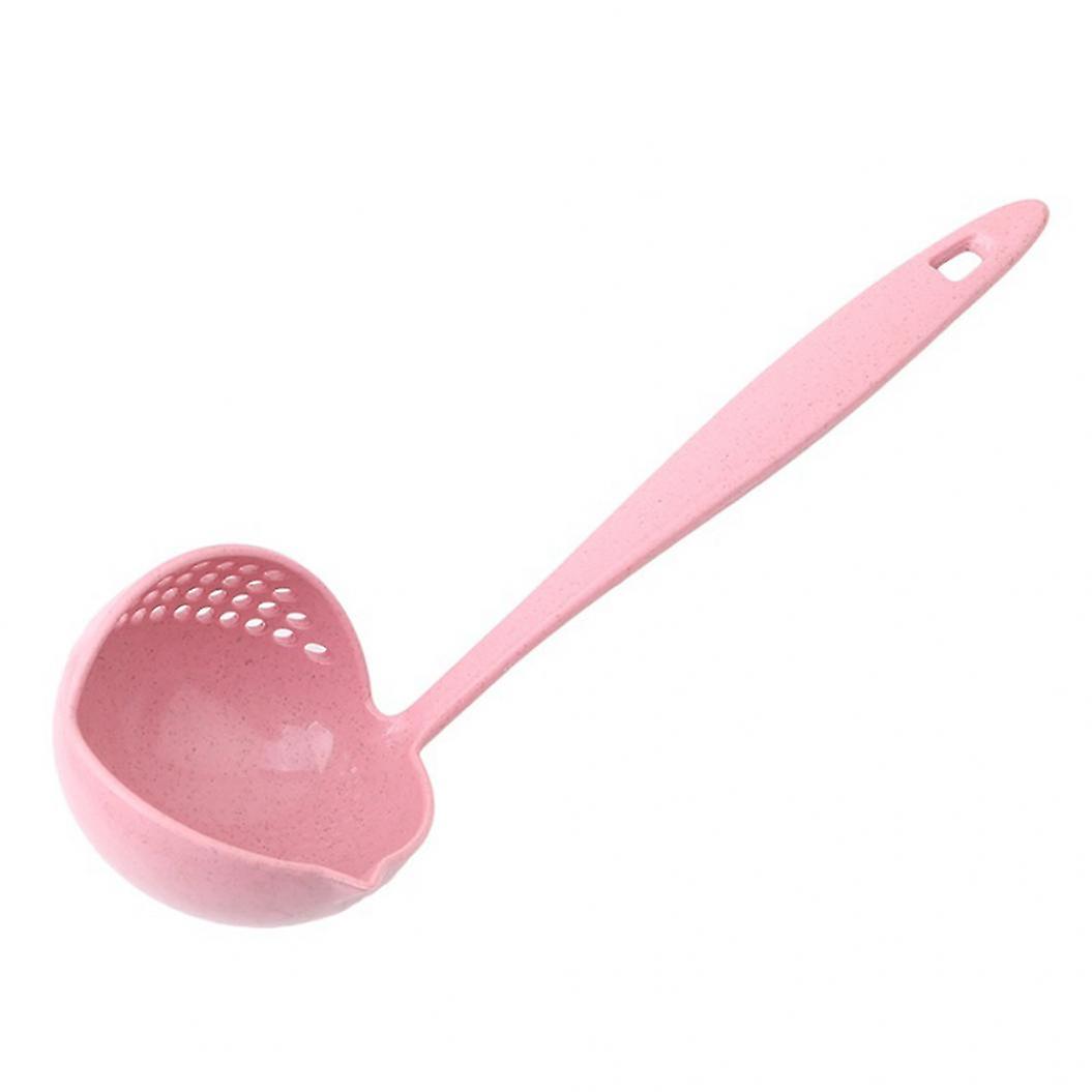 2 in 1 Filter Colander Pot Porridge Soup Long Handle Big Spoon Kitchen Tool