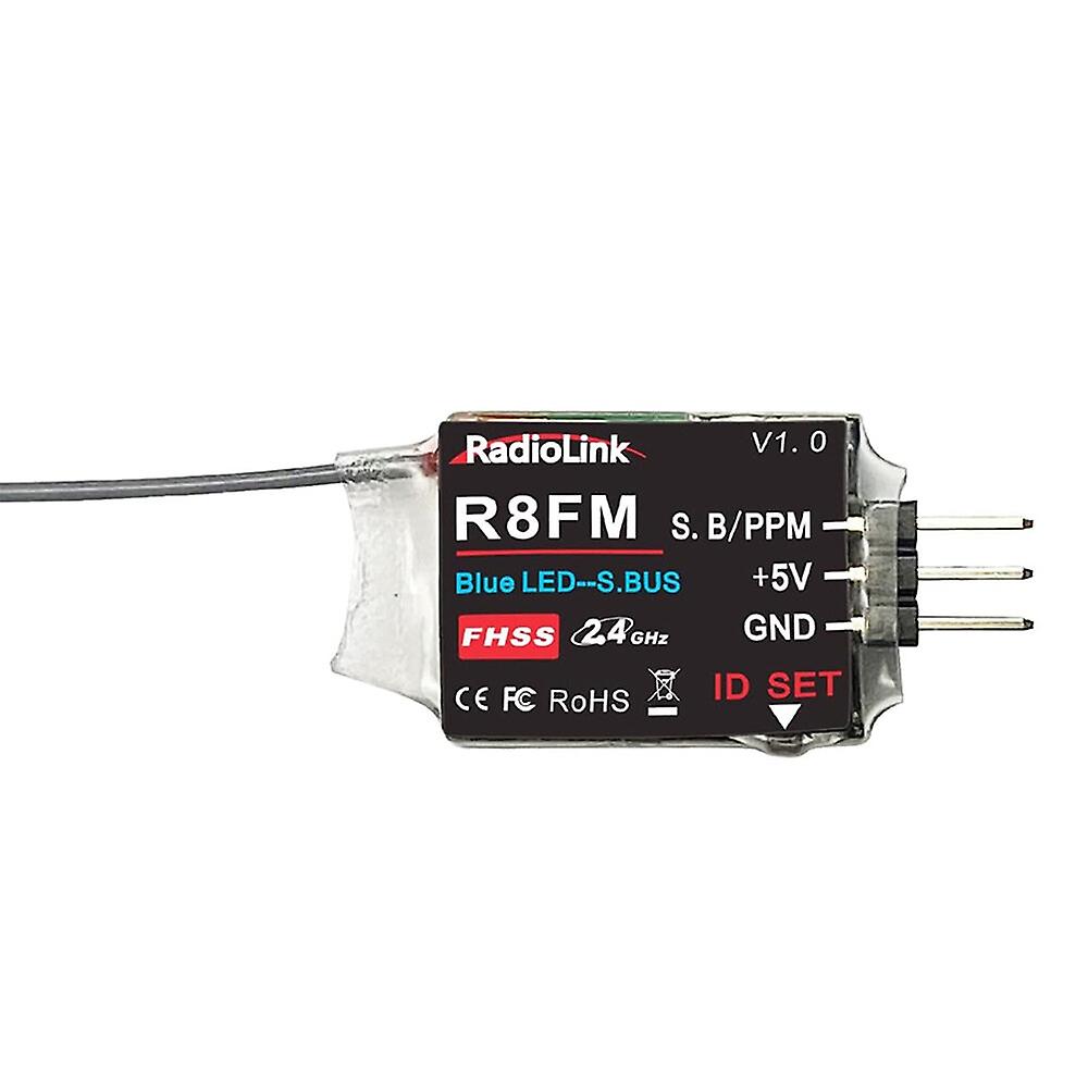 Radiolink R8FM 2.4GHz 8CH SBUS/PPM Micro RC Receiver for Mini FPV Racing Drone Quad Aircraft T8S/T8