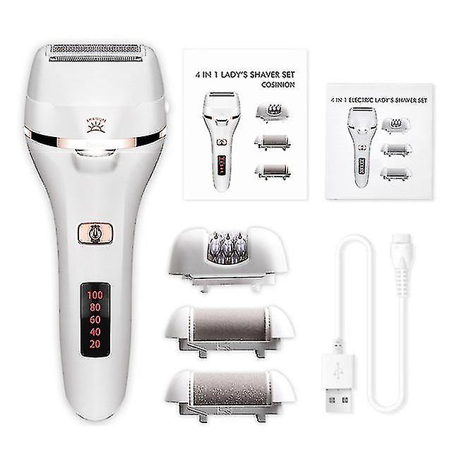 Newest 4 In 1 Painless Epilator Depilator For Lady Full Body Electric Hair Removal Shaver Foot File Callus Remover Pedicure Tool55
