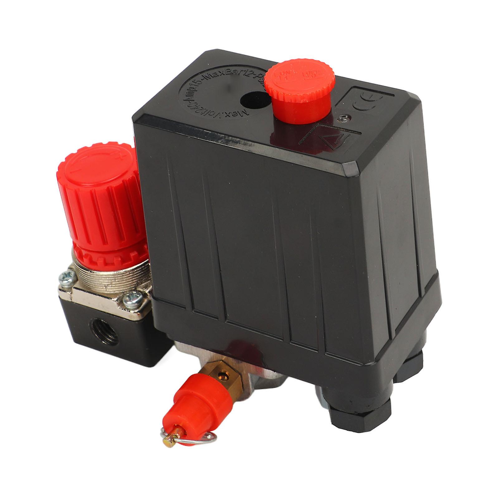 Air Compressor Pressure Switch Control Ball Valve Controller 0‑180PSI with Gauge for Replacement 