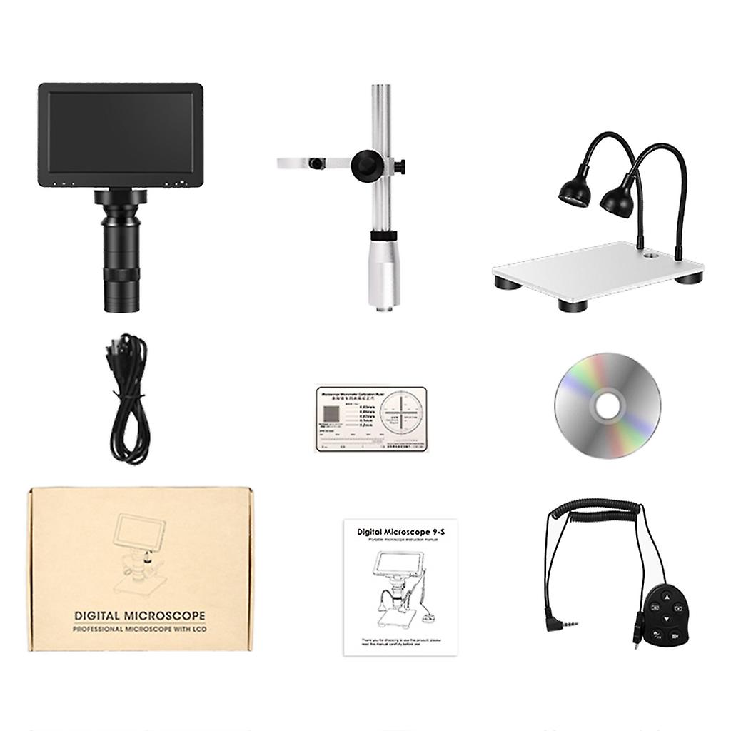 LCD Digital USB Microscope 7-inch H-D Screen 1200X Magnification Camera Video