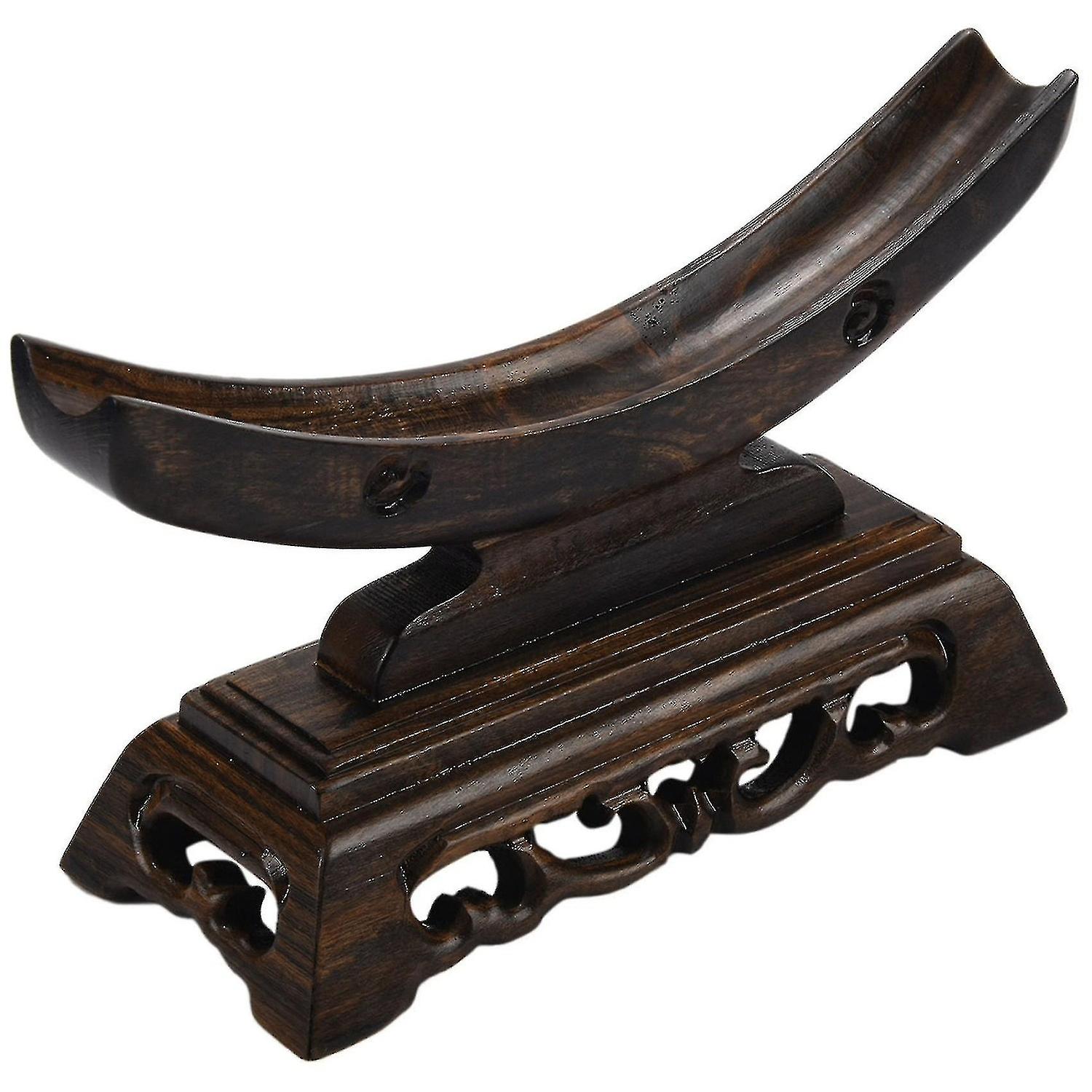 Spada Stand In Legno Massello Display Katana Stand Holder Crescent Shape