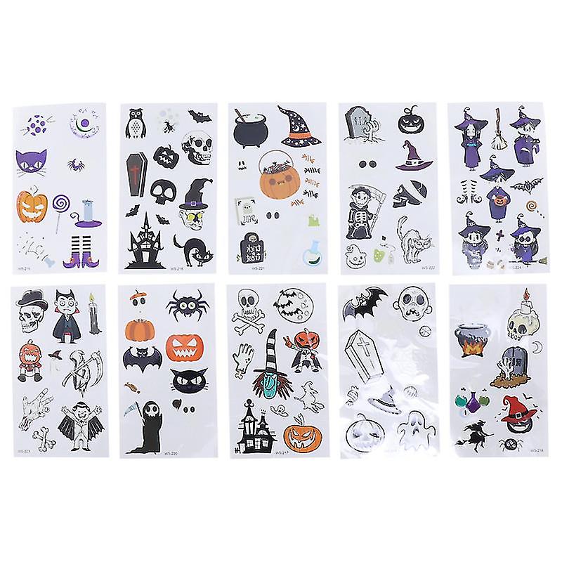 10pcs Halloween Luminous Sticker
