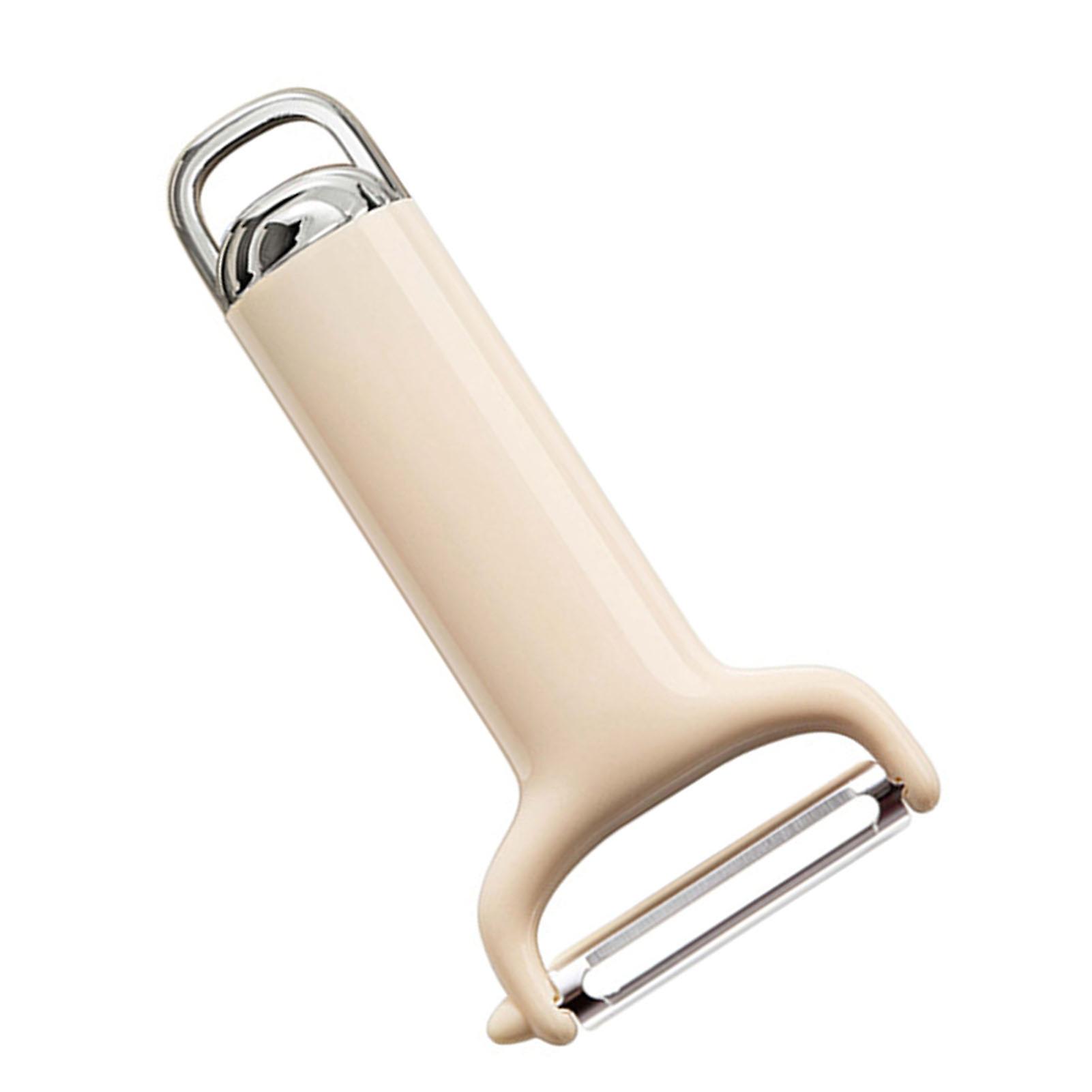 Kitchen Peeler Multifunctional Efficient Practical Rust Proof Vegetable Fruit Peeler for Home Beige 
