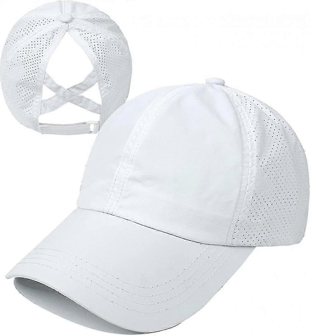 Women's Criss Cross Ponytail Baseball Cap Adjustable Quick Drying Hat