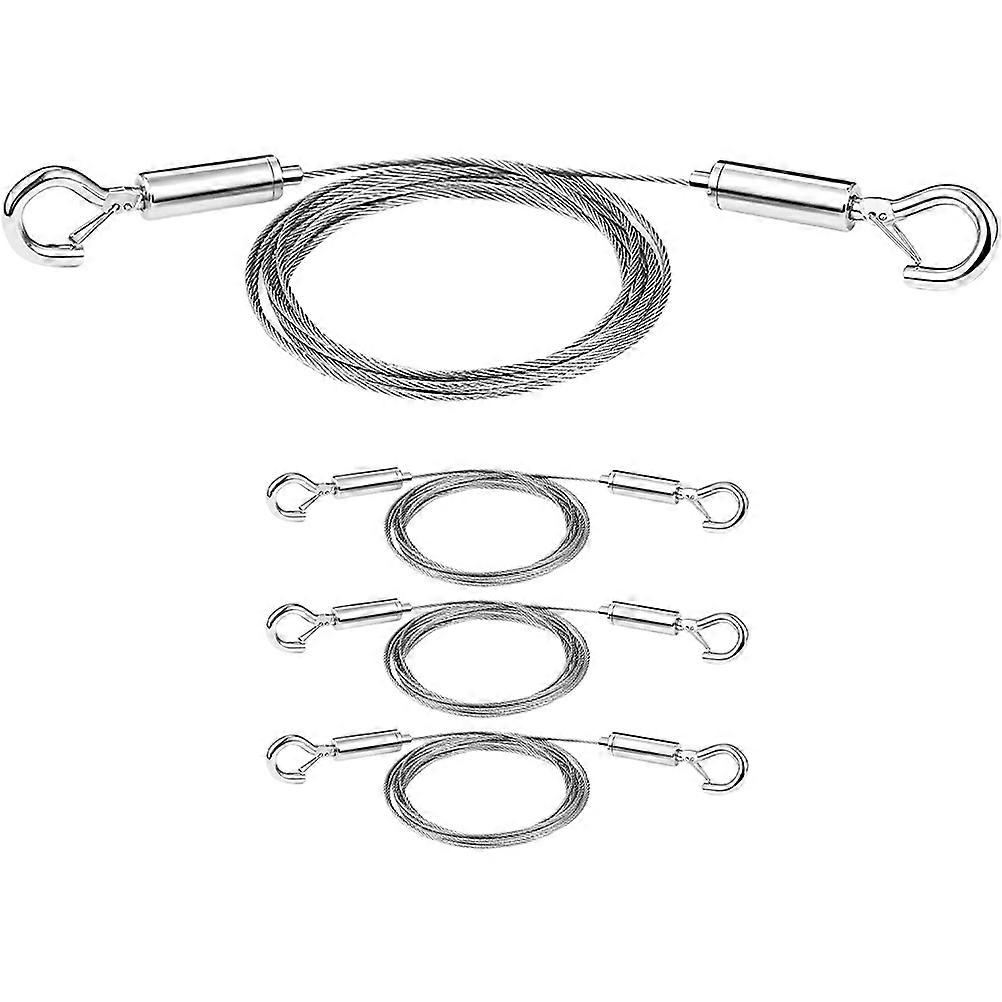 4 pcs Picture Hanging Wire Adjustable Mirror Hanging Wire Heavy Duty Stainless Steel Wires with Hooks