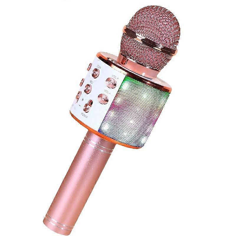 Toys for Girls Karaoke Microphone - Portable Wireless Bluetooth Karaoke Mic Machine with Flashlights, 3 -9 Year Old Girl Birthday Gifts