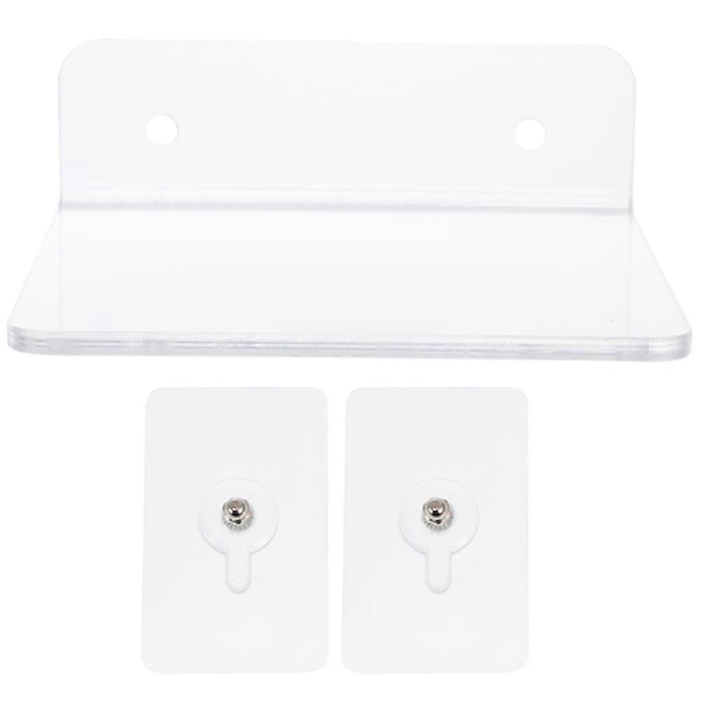 Punch-free Floating Shelf Transparent Acrylic Storage Shelf Wall-mounted Display Rack