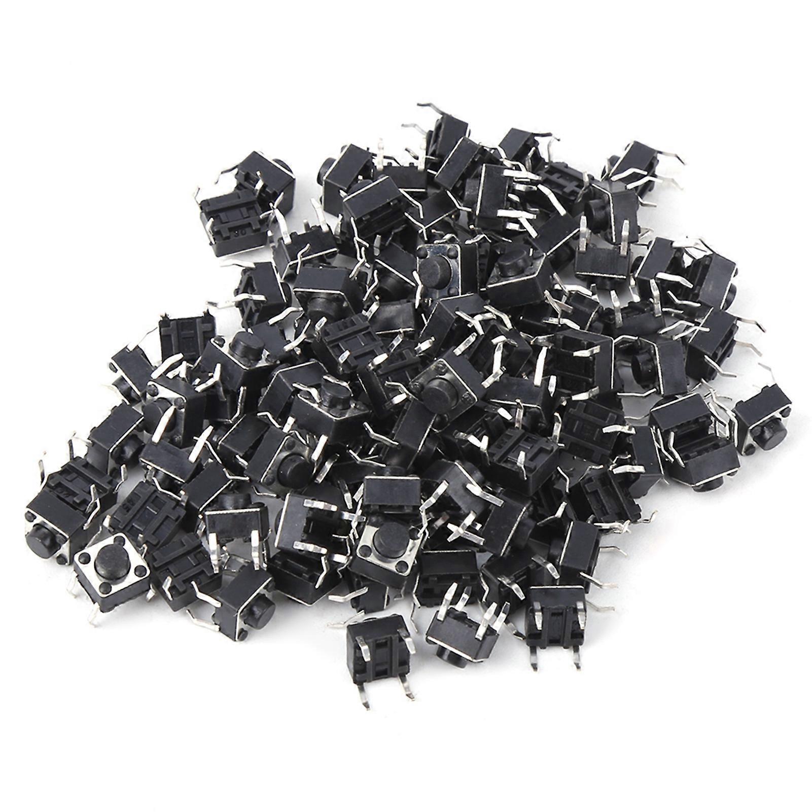 100pcs Momentary Tactile Push Button Switch Mini Micro Tact Switch Accessory 6 X 6 X 5mm