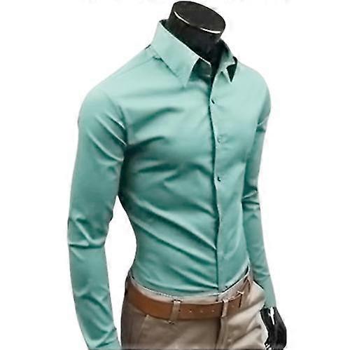 Lüks Gömlekler Erkek Rahat Yakalı Resmi İnce Fit Gömlek Üstleri