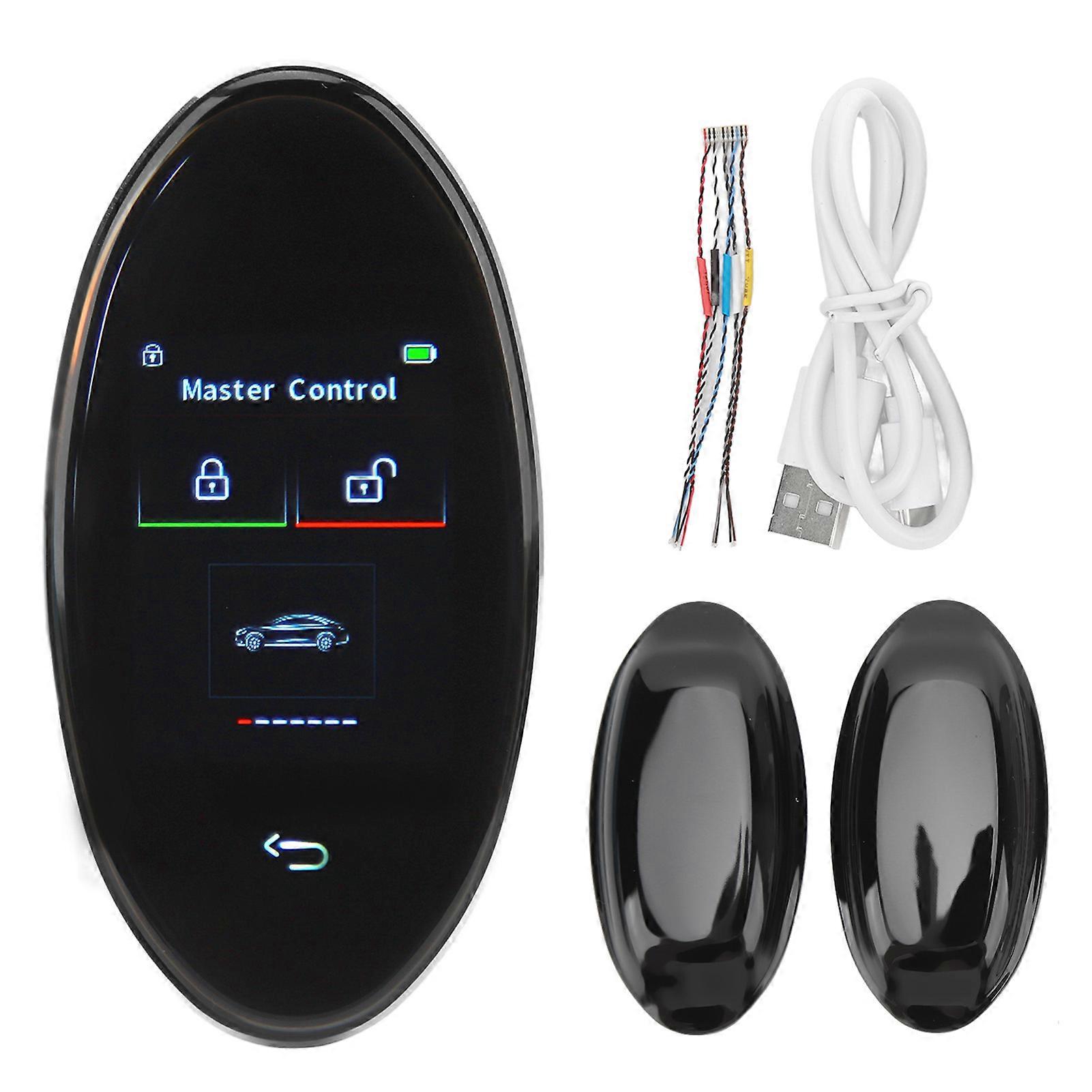 Smart Remote Car Key Anti Theft Sensitive Black Keyless Entry LCD Screen Remote Control Key for One Click Start Car
