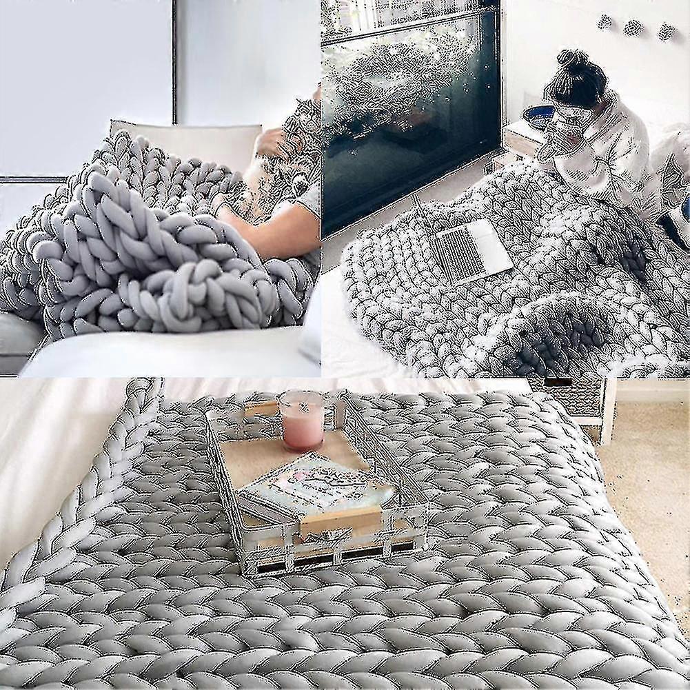 Warme Wolle gestrickte dicke Decke