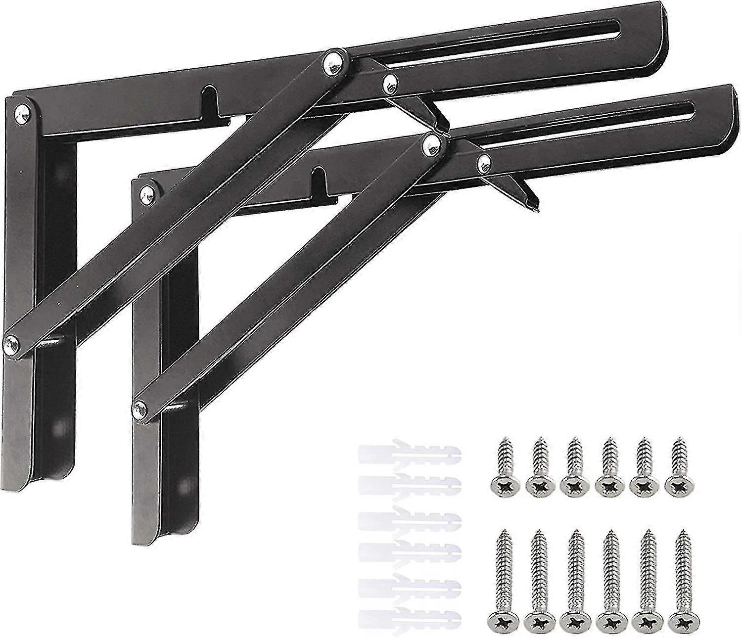 Folding Shelf Brackets 350mm, 2 Pieces Folding Wall Shelf Bracket For Wall Shelf