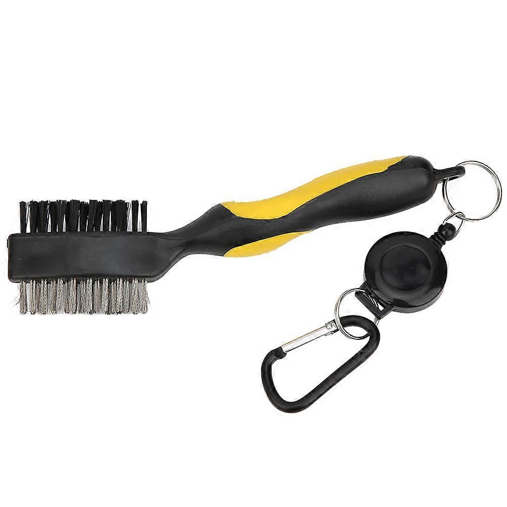 Golf Multifunction Cleaning Brush Double Sides Foldable Nylon Steel Wire Cleaner Accessory