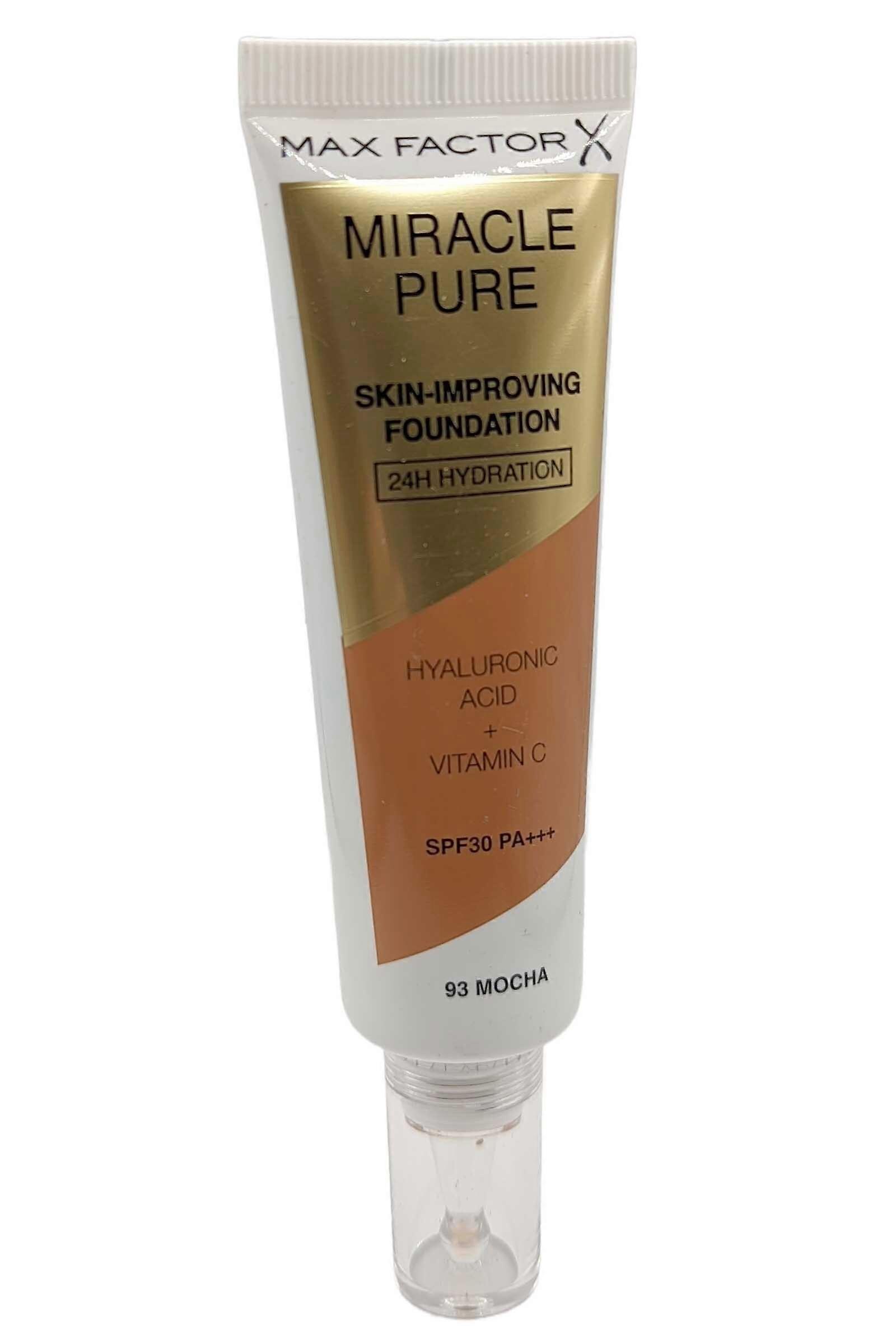 Max Factor Miracle Pure Skin Improving Foundation 24h Hydration 30ml Mocha #93 SPF30