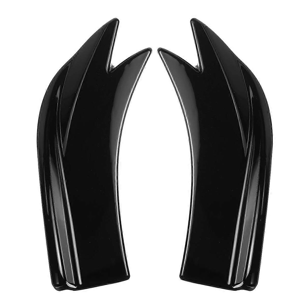 27cm Car Rear Bumper Spoiler Canards Fins Anti-Crash Diffuser Lip Wrap Angle Splitter Protector Gua