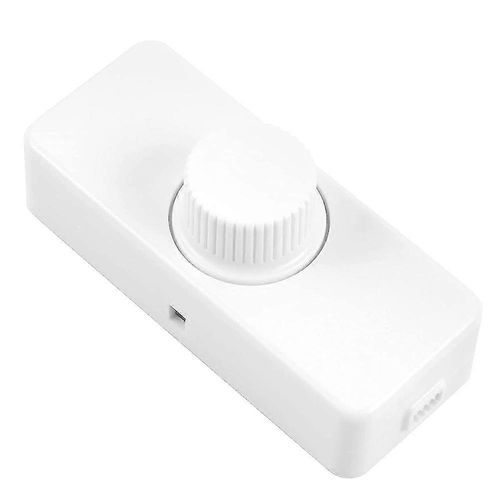 Inline LED Dimmer Switch, Built-in Rotary ON/OFF and Knob Control Dimmer compatible with Dimmable 3-100W LED/Incandescent White