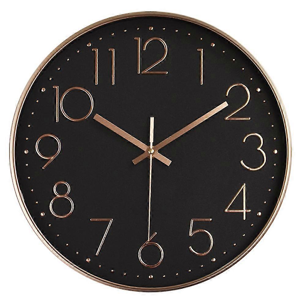 Wall Clock Silent Non Ticking Quality Quartz, Round Easy To Read