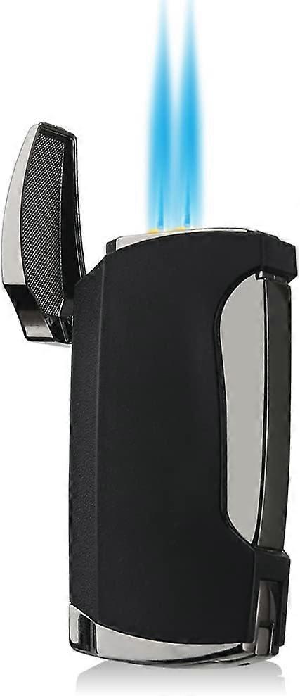 Torch Lighter Double Jet Flame Cigar Lighter (2pcs Brown)