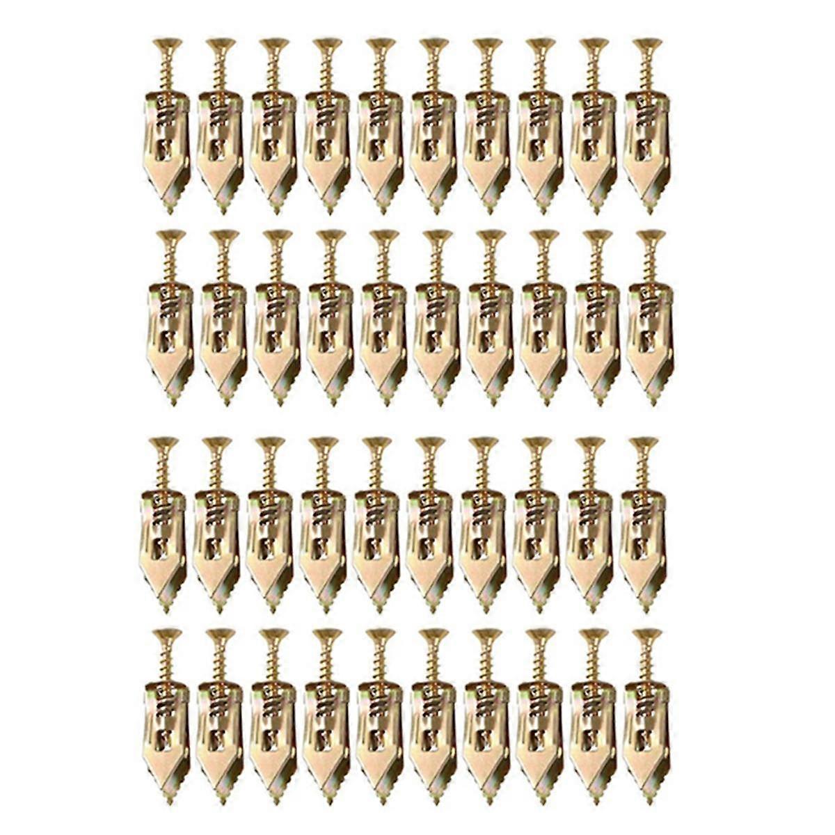 100PCS Upgraded Self-Drilling Anchors Screws, Drywall Anchors and Screws Kit, Easy Application No Drill or Holes in Wall