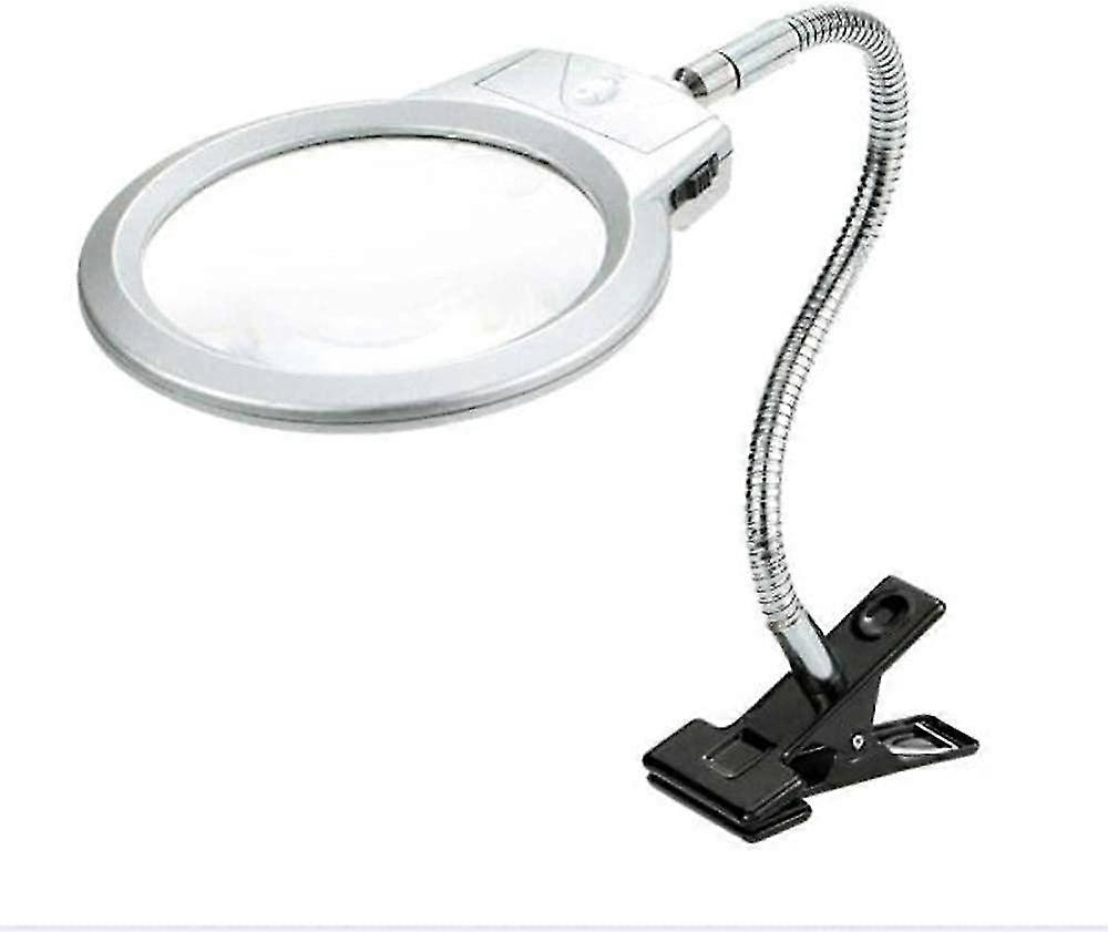 Magnifying Glass, Desktop Led Reading Magnifier, 8x 30x Magnification Hands Free Magnifying Glass With Led Light Stand For Senior Student Reading, Sol