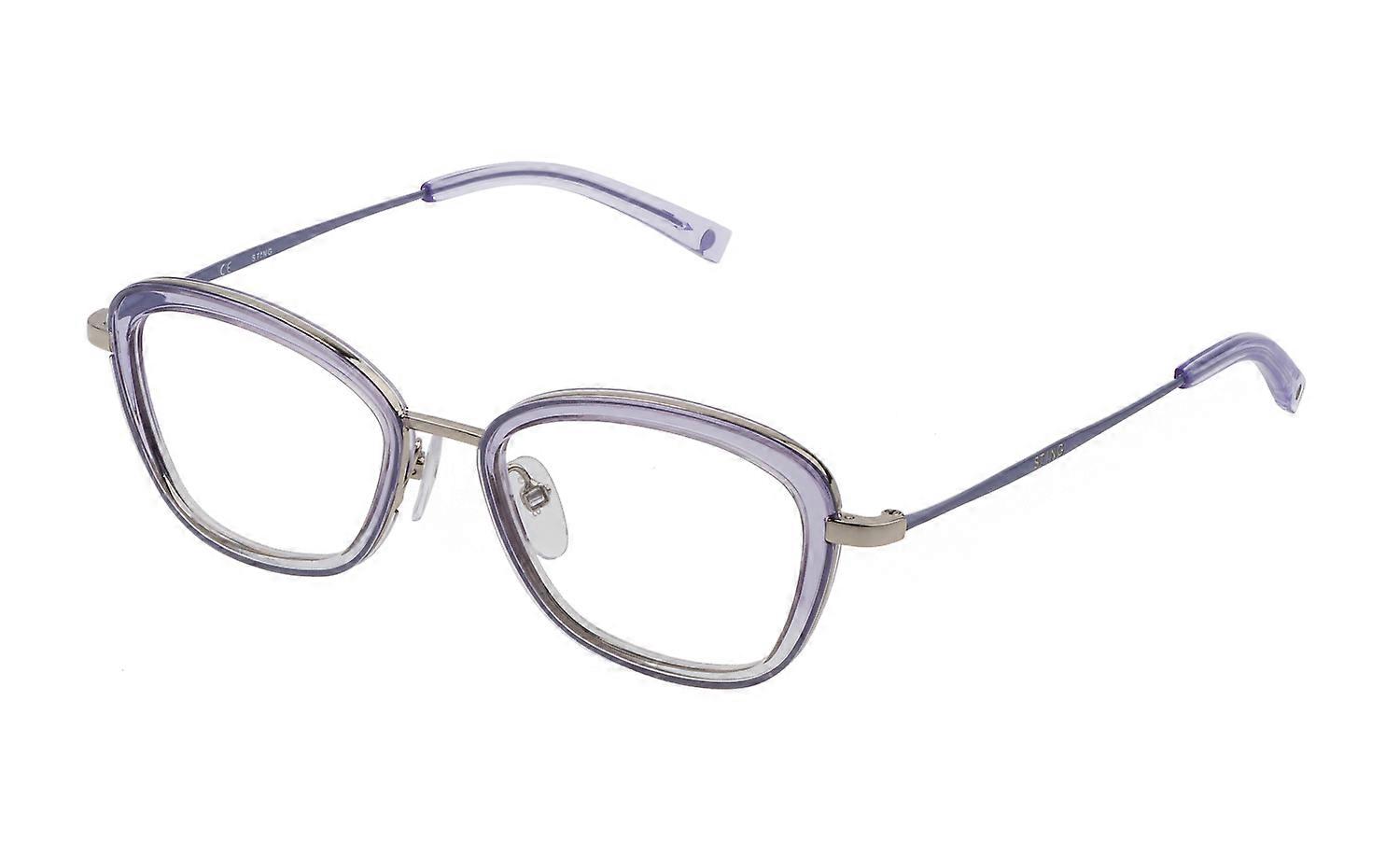 Eyewear Frames Sting VST345V 0I06 PALLADIO LUCIDO C/PARTI LILLA 49/17/140 WOMAN