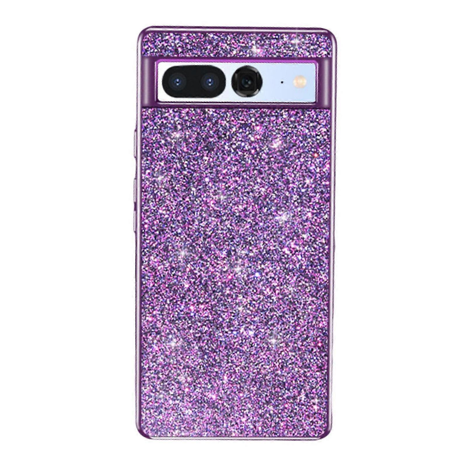 Phone Protective Cover Electroplating Glitter Anti-shock Tight Fit Full Coverage Anti-scratch Phone Protective Shell for Google Pixel 7/ Pixel 7 Pro