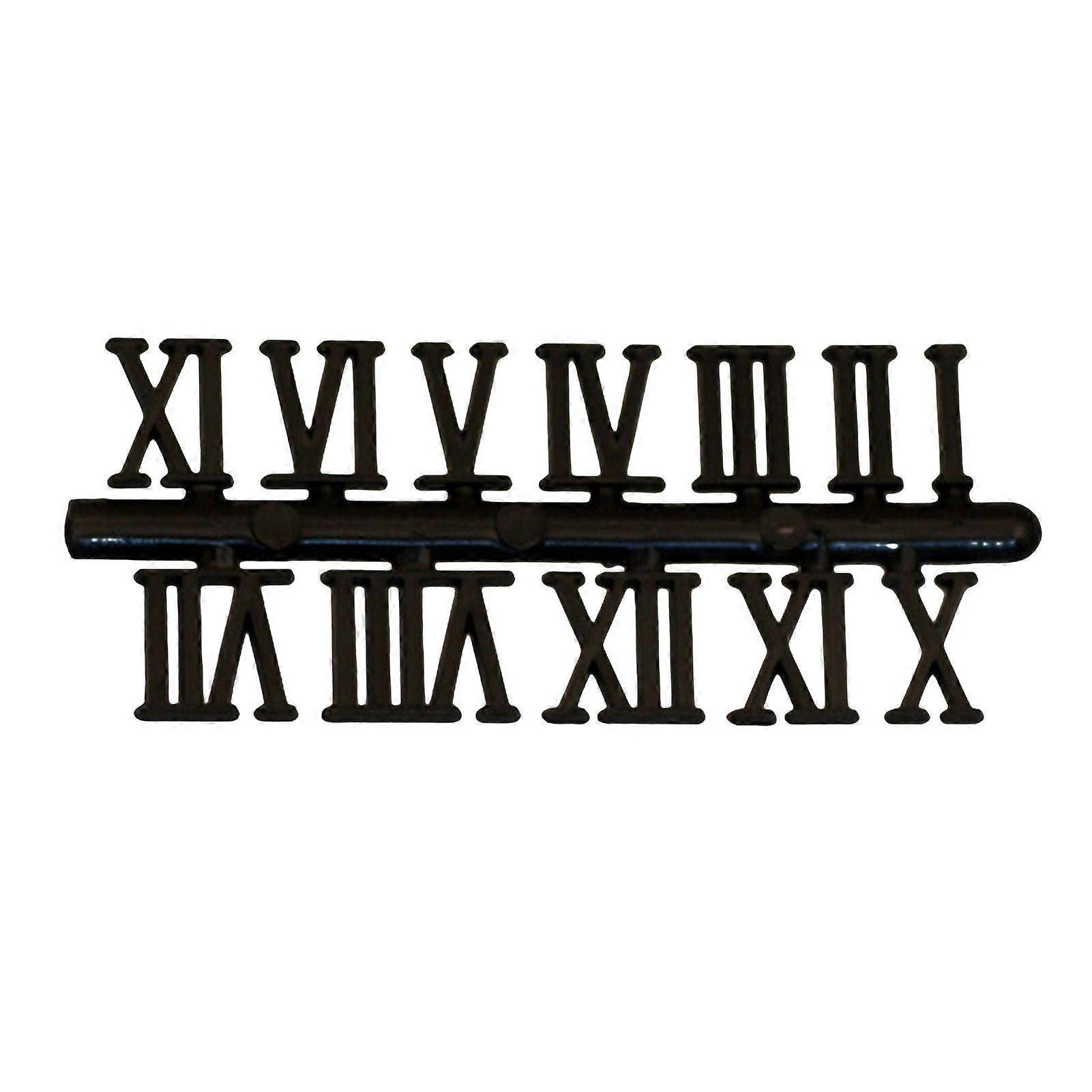 Roman Number Clock Numerals Kit Black/Silver/Gold Clock Roman Numerals Set for Clock Panel Digital Replacement